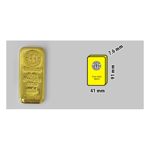 Zlatý slitek Argor Heraeus 500g