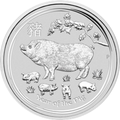 Stříbrná investiční mince  Rok Vepře 1 o.z 2019