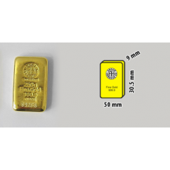 250 g. Zlatý slitek Österraich